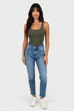 Cotton Blend Round Neck Vest — front view