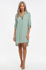 Chiffon Shirt with Pocket — Light Green