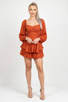 Ruffle Square Neck Jumpsuit