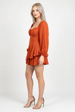Ruffle Square Neck Jumpsuit — side view