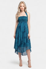 Rose Print Versatile Midi Dress — front view