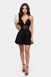 Deep V Halter Dress