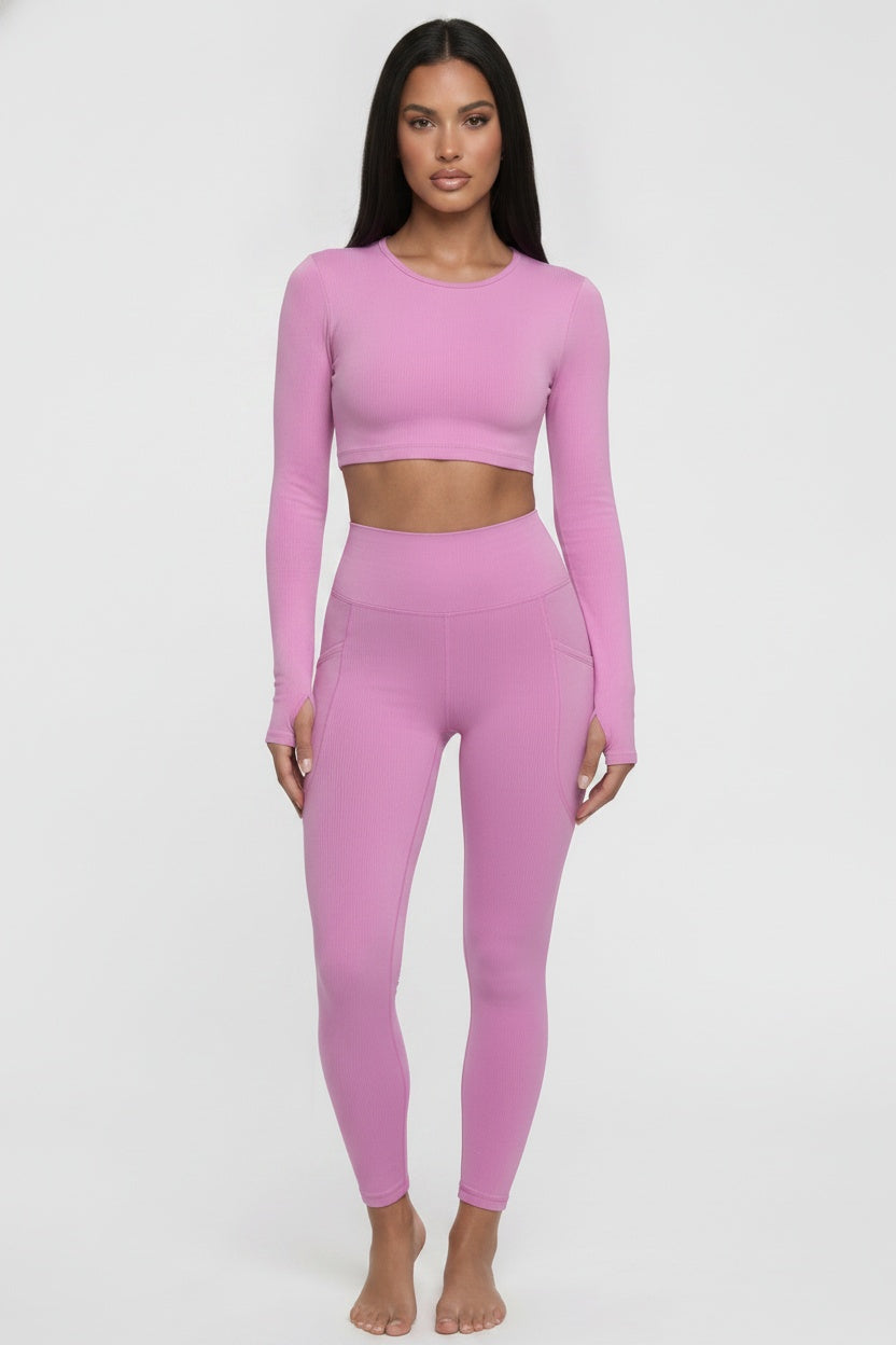 Built-In Pad Seamless Sports Top — S — Front