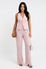 Sleeveless Co-ord Set — Pink