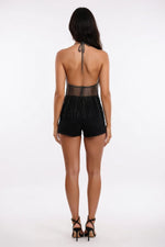 Mesh Chainmail Halter Top — back view