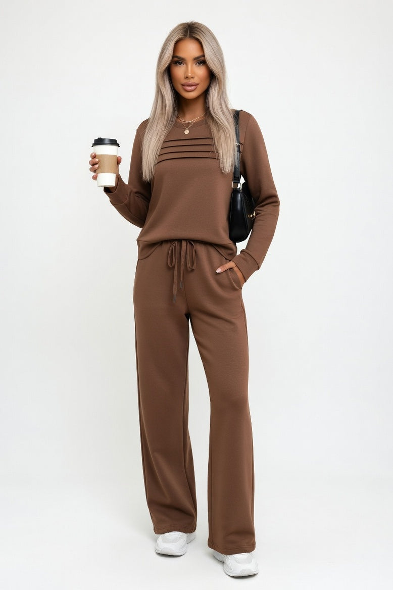 Tailored Co-Ord Set — Coffee