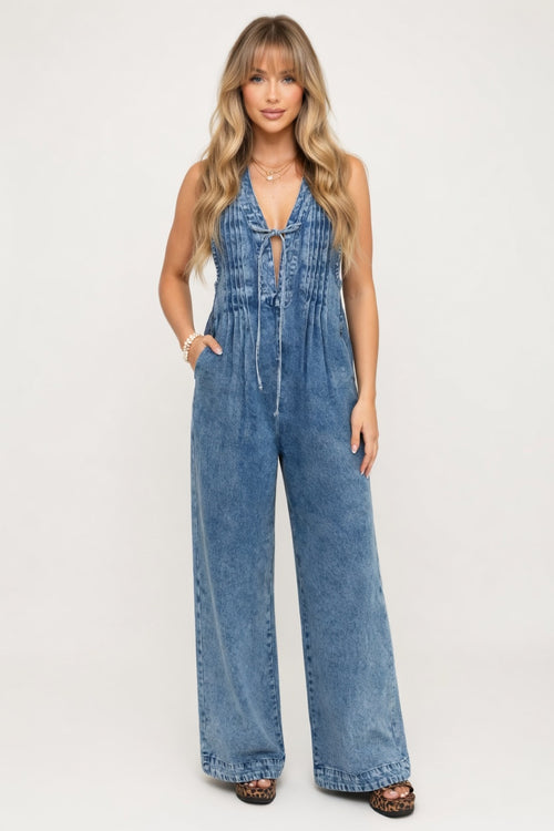 Sleeveless Jumpsuit — front view