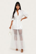 Cropped White Shirt — front view