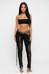 Lace-Up Vest and Trouser Co-Ord Set