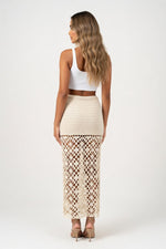 Hand-Crocheted Hollow Mini Skirt — back view