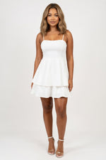 Backless Halter Mini Dress — front view
