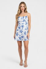 Floral Halter Dress — Dark Violet