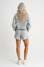 Draped Wide Leg Loungewear Pants — back view