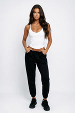Slim Ribbed Vest Top — front view