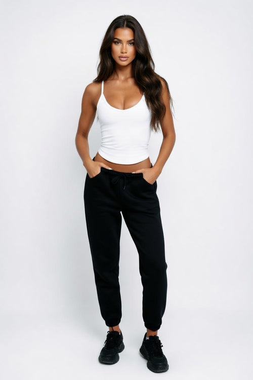 Slim Ribbed Vest Top — front view