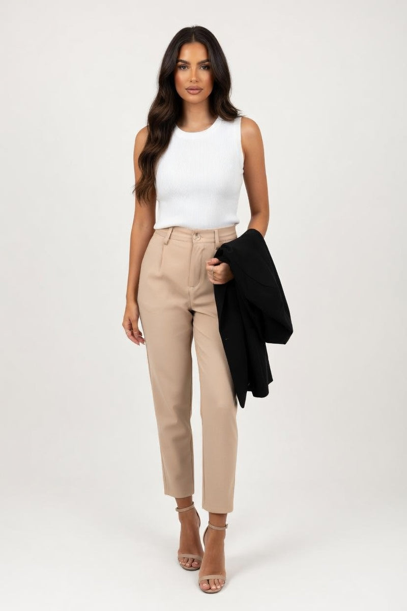 Knitted Halter Top — front view