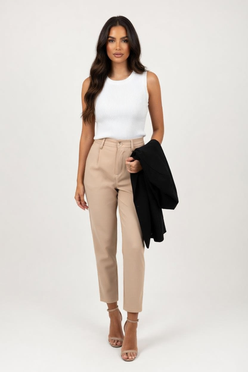 Knitted Halter Top — front view