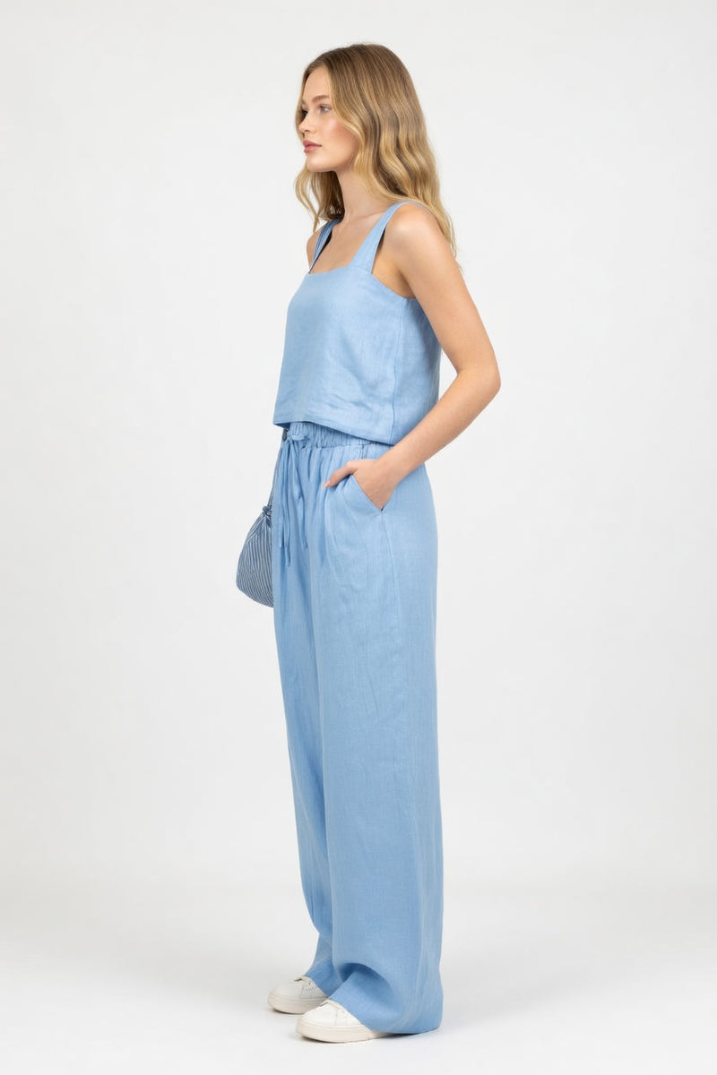 Halter Top & Wide Leg Trouser Co-ord — side view