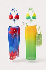 Floral Halter Bikini Set — front view
