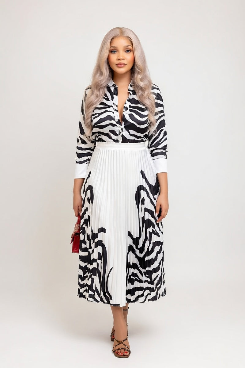 Zebra Print Co-Ord Set — front view