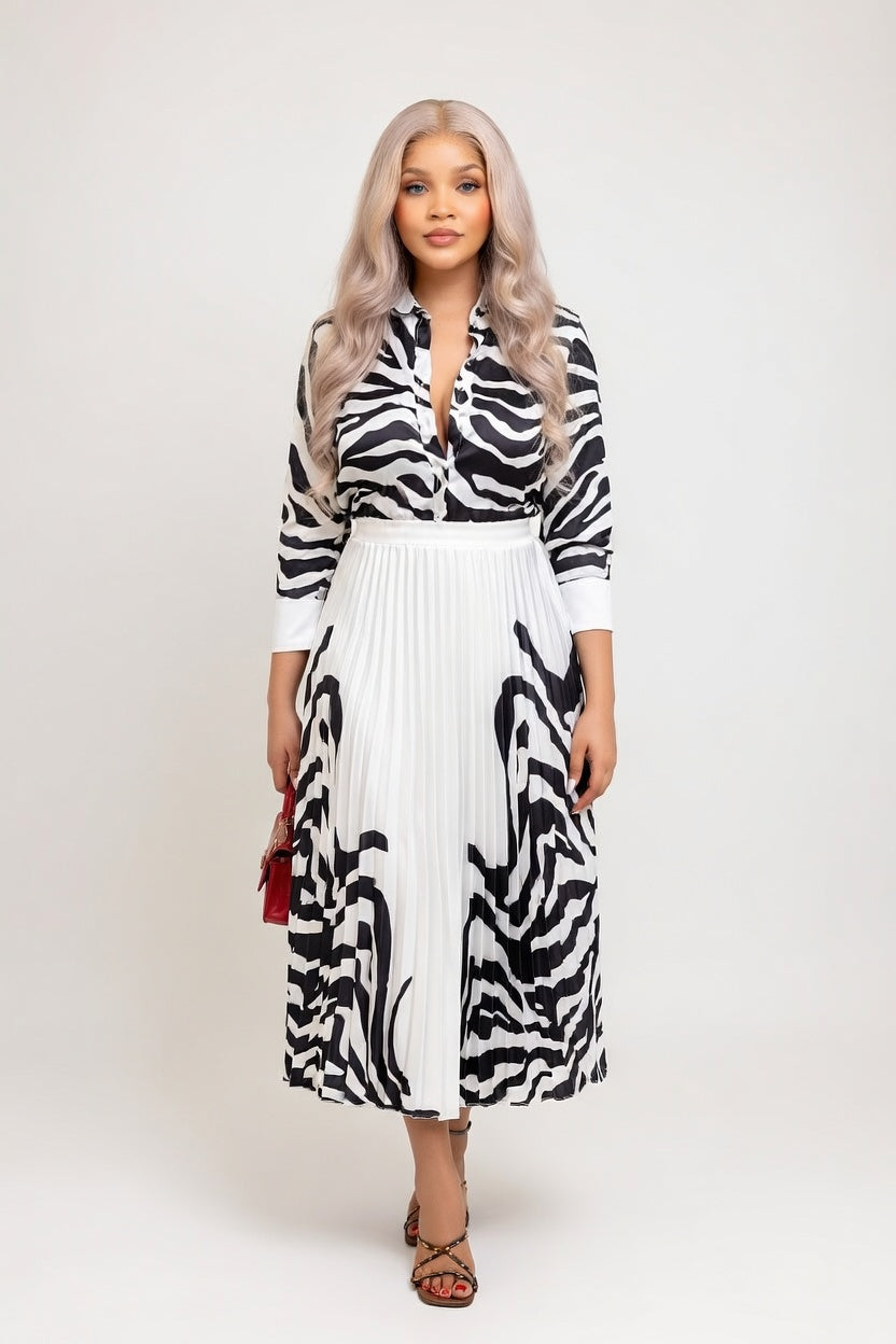 Zebra Print Co-Ord Set — front view