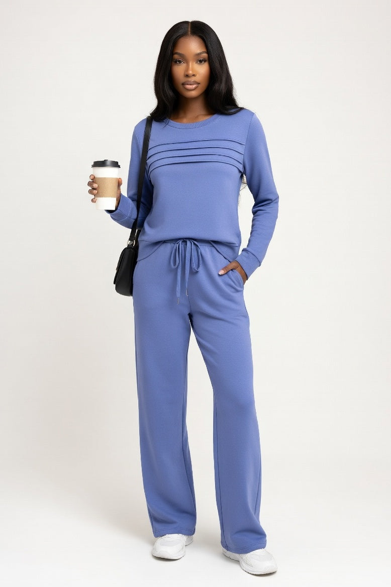 Tailored Co-Ord Set — Navy Blue