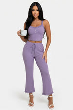 Lace Cami Pyjama Set — Bubble Purple