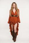 Ruffle Western Dress