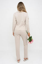 Ribbed Hoodie & Trouser Co-ord Set — back view