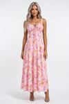 Printed Strappy Midi Dress