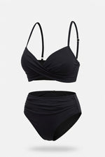 Structured Triangle Bikini Set — Black