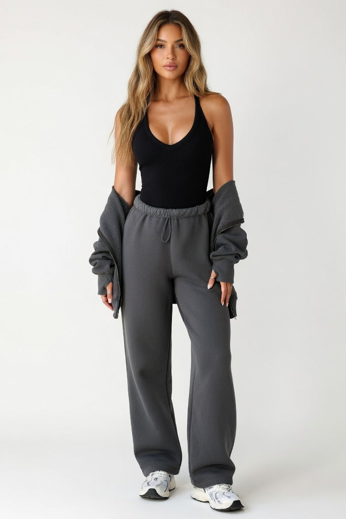 Ribbed Knit Vest — Black