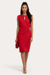 Satin Knot Detail Dress