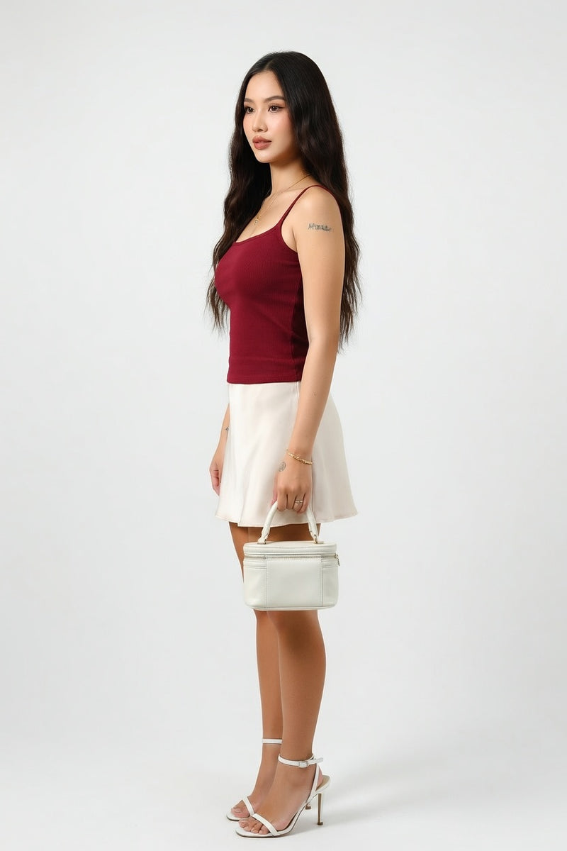 Ribbed Camisole with Built-in Bra — side view