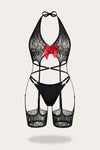 Sheer Bodysuit with Bow Detail