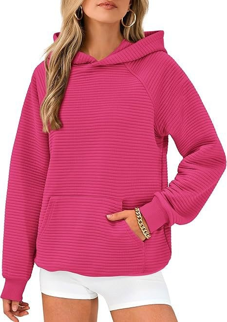Hooded Sweatshirt — Rose Red — colour variant