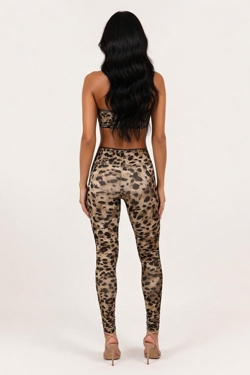 Leopard Print Co-Ord Set — back view