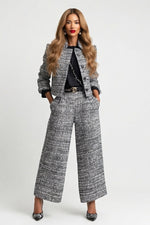 Tailored Blazer Wide Leg Co-ord — Silver Grey