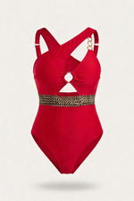 One-Shoulder Cut-Out Swimsuit — front view