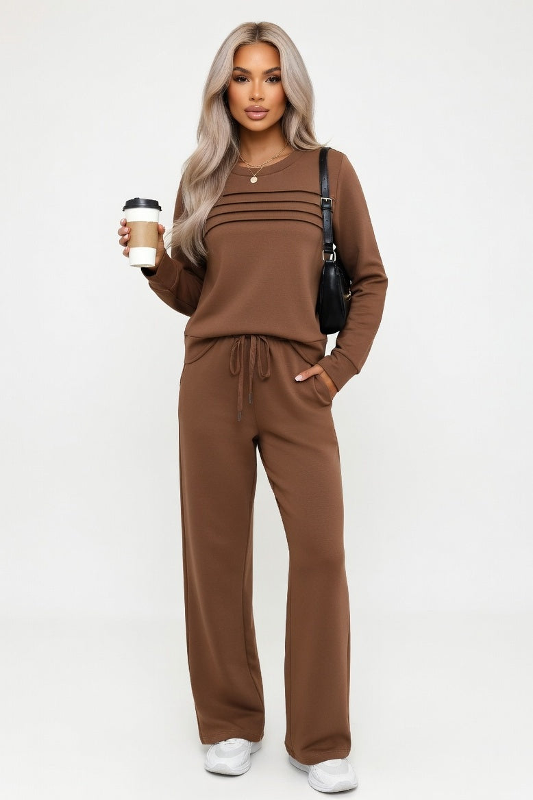 Tailored Co-ord Set — Coffee
