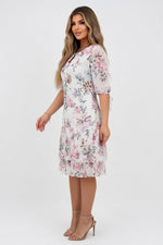 Off Shoulder Printed Dress — side view