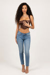 U-Neck Backless Crop Vest