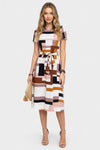 Printed Mini Dress with Belt