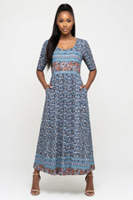 Printed Maxi Dress — Placement Print 6