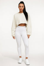 Cropped Long Sleeve Top — Apricot