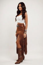 Tassel A-Line Skirt — side view