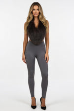 Halterneck Backless Co-ord Set — Grey