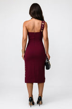 Button Detail Bodycon Dress — back view