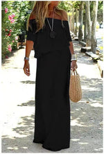 One-Shoulder Midi Dress — Black — colour variant