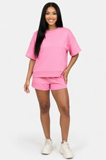 Loose Fit Co-ord Set — Pink